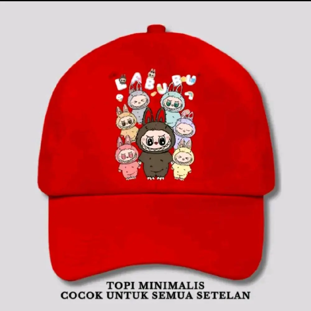 Topi anakBasboll - Model Terbaru dengan Labubu Sekeluarga Modern Anak Fashion wanita/pria Baseball