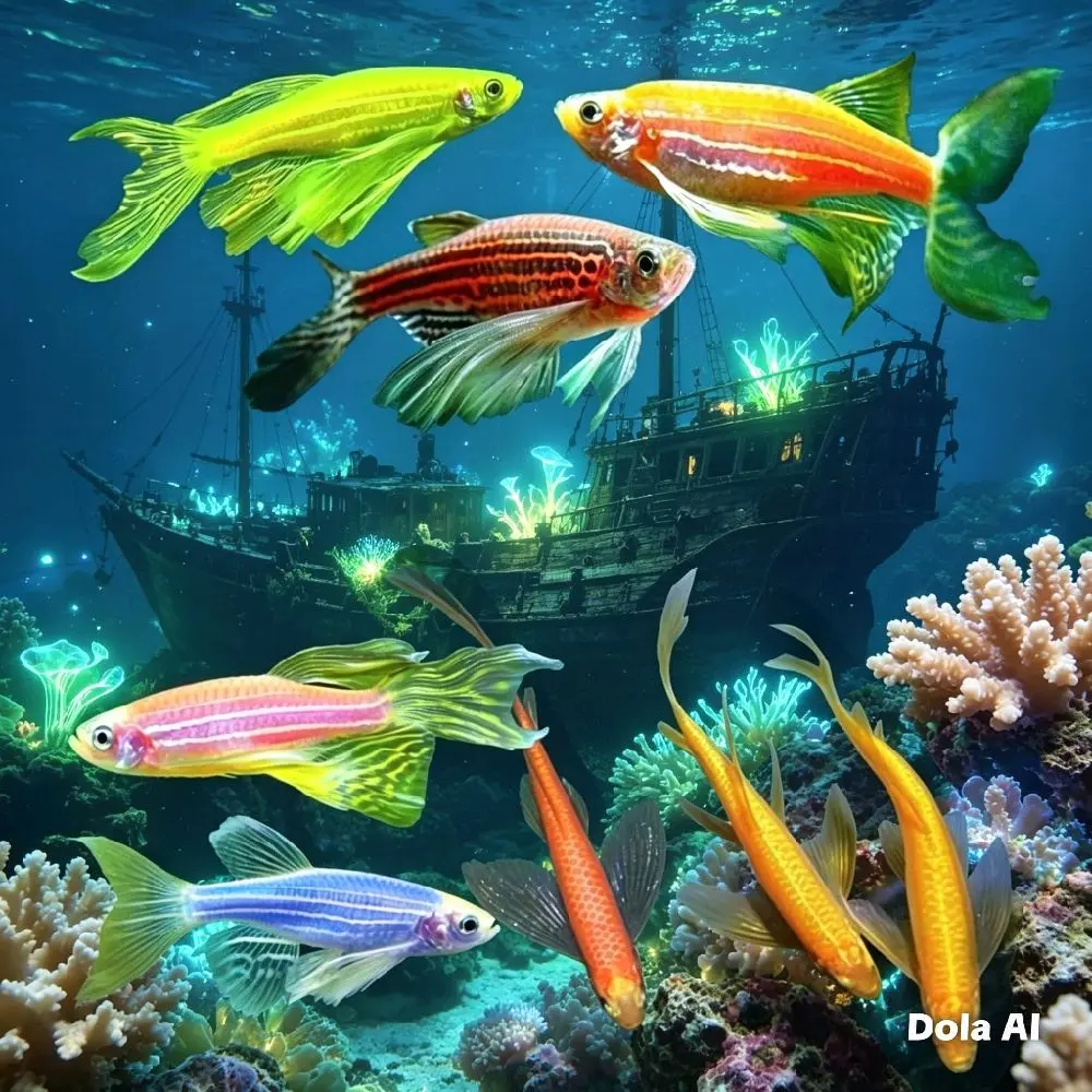Danio-sleyer Mix Ornamen Kebutuhan Dekorasi Aquascape Penambah Keestetikan Aquarium Anda dengan Ikan Berwarna Cerah untuk Aquascape