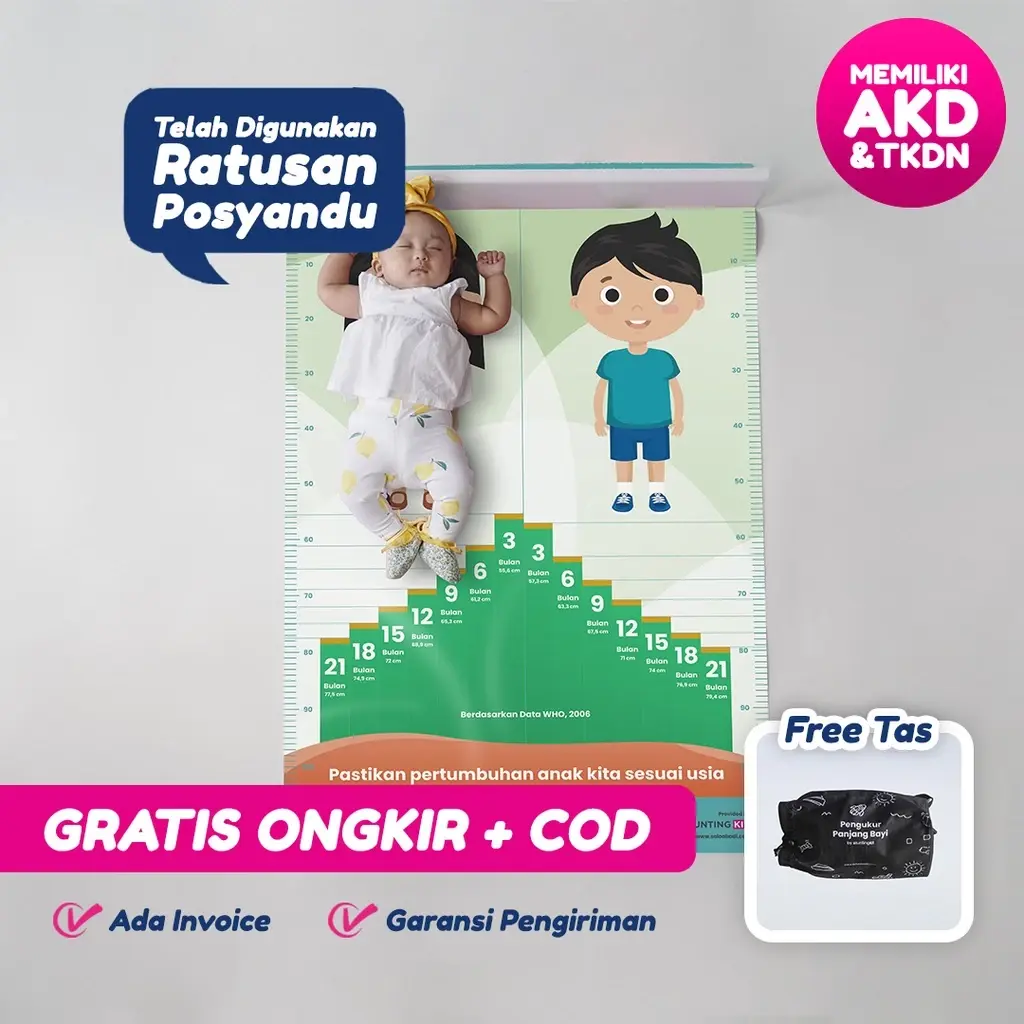 Tikar Pertumbuhan STUNTING Posyandu Lengkap dengan Tas dan How To Use 'Happy GREEN'