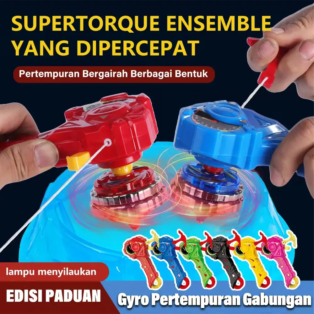 Blast Super Gyro Battle Toy Glowing Alloy Magic Battle Gyro with Hand Pull Launcher | Fun and Exciting Battle Gear for Kids | Ideal Gift for Boys and Girls | Ultimate Battle Gyro for Competitive Play