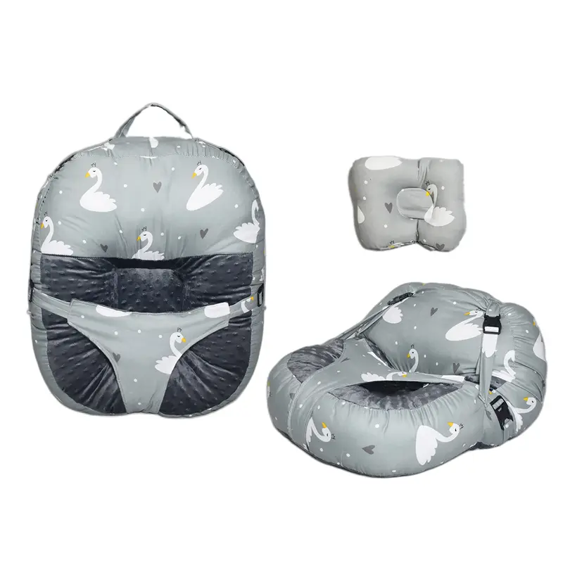 Sofa Bayi DUDUK MINKY DOT SUPER LEMBUT JUMBO Multifungsi Dengan Gesper Pengaman Free Bantal Peyang dan Tas 2