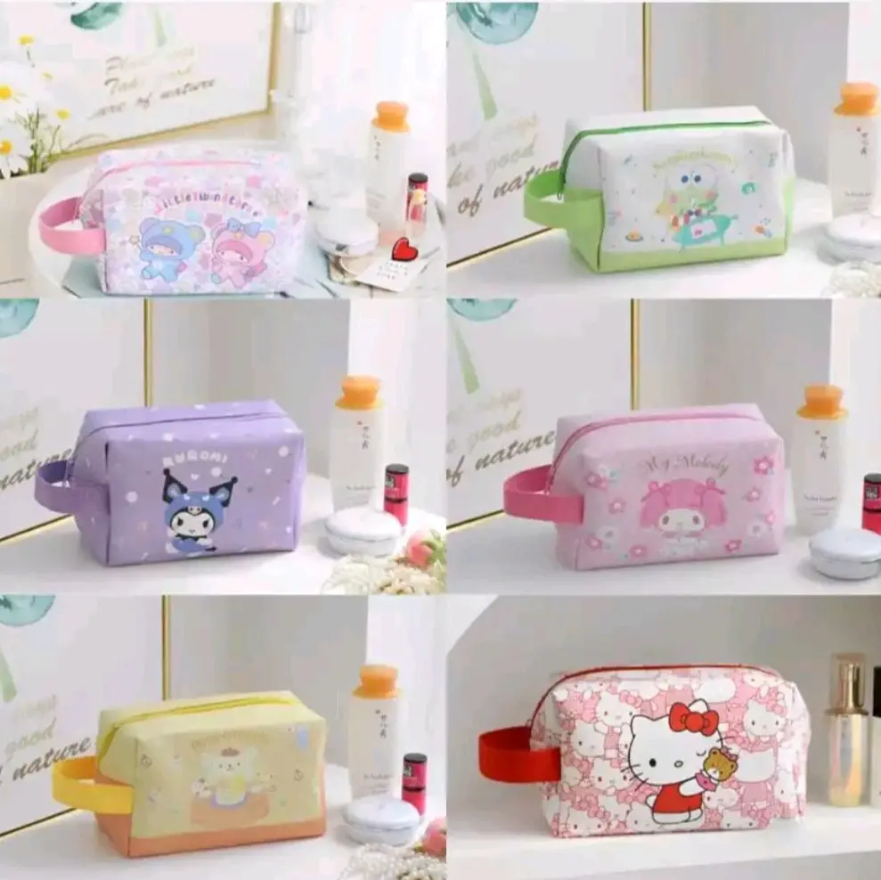 Pouch kosmetik karakter tempat make up Wanita Dompet