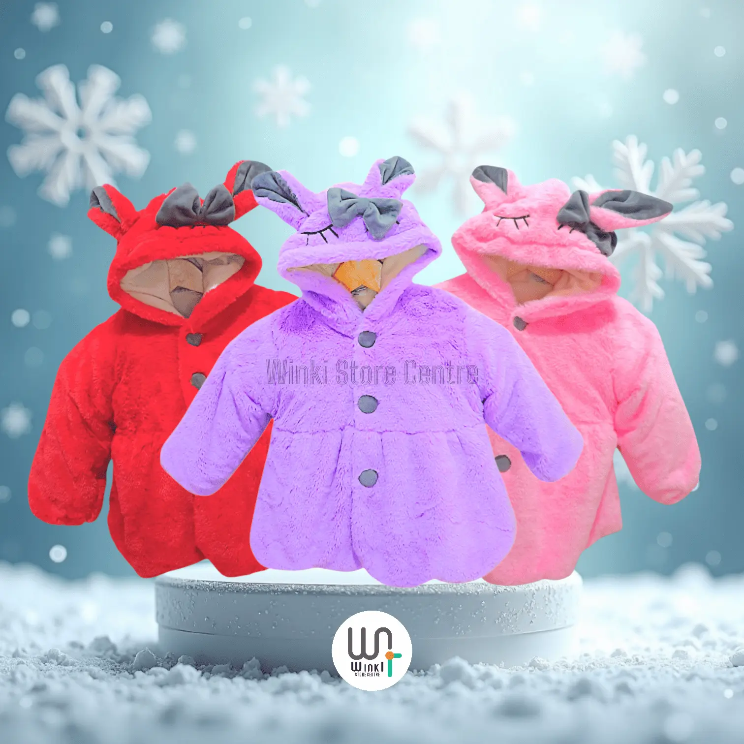 JAKET BULU MANTEL ANAK PEREMPUAN IMPORT MOTIF RABBIT FASHION