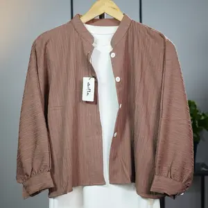 KEMEJA BATWING BABY CRUSH LENGAN BALON ENIFTA Fit Wanita