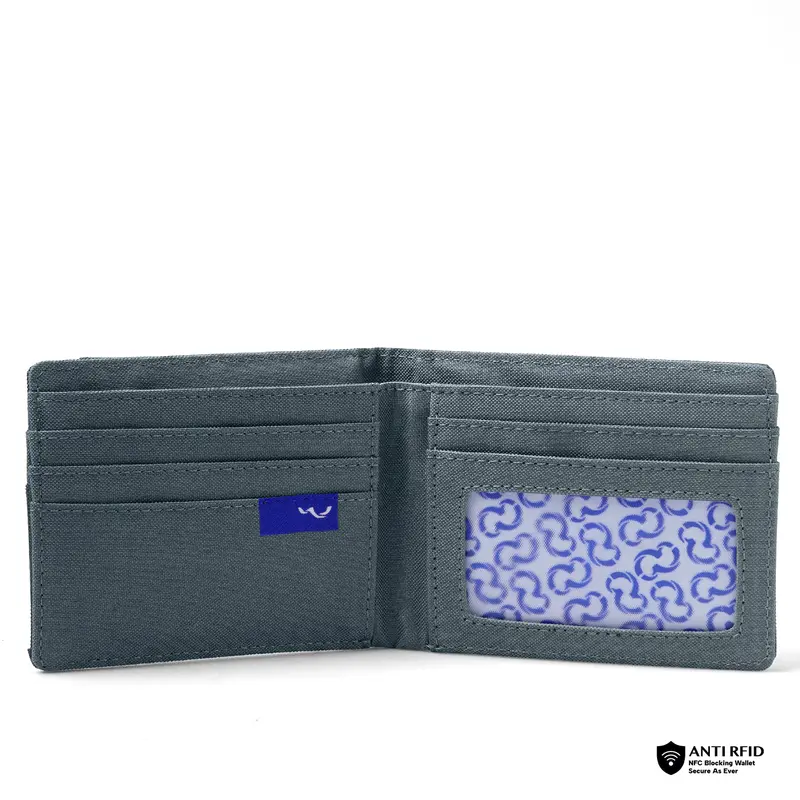 Wallts Aster 2 in 1 Wallet Army Charcoal -  Dompet  kanvas  uang dan  kartu Pria Wallet Card Holder  Hitam 1