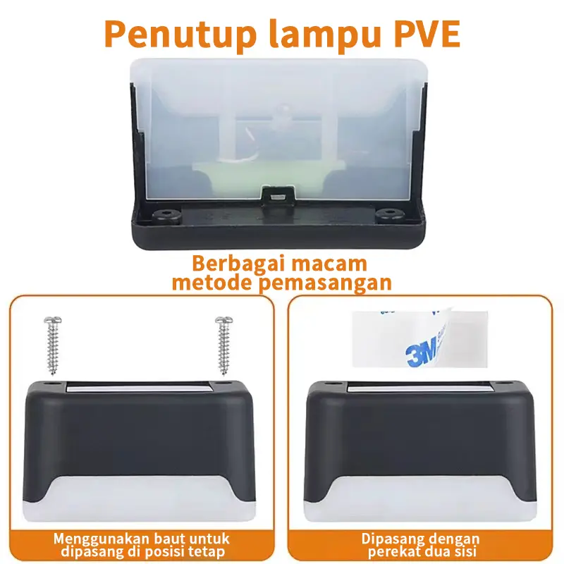 Lampu LED Tangga Tenaga Surya,  Lampu Tangga Tenaga Surya, Lampu Taman,  Lampu Pagar Tangga,  Lampu Hias Teras Tahan Air, Panel Dekoratif Rumah Taman, Lampu Sensor LED Tanpa Listrik Tenaga Surya 6