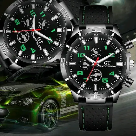 Jam Tangan Pria Sport Chorono GT Grsnd Touring Korea Fashion Quartz Sillikon Rubber Analog Watch GT002