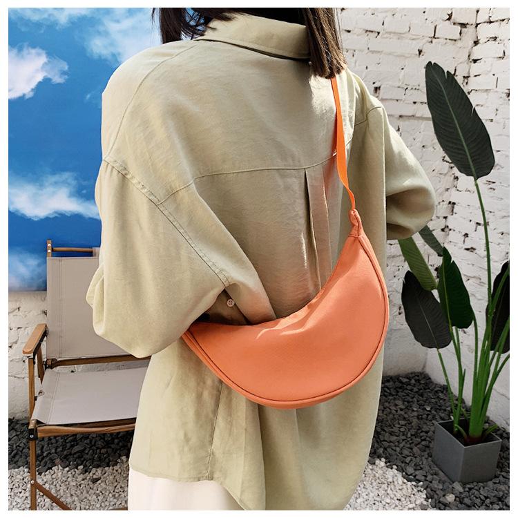 Product Introduction of Nylon material crossbody bag, women's new style dumpling bag, lightweight small shoulder bag, armpit bag, single shoulder bag, women's single shoulder crossbody bag 21