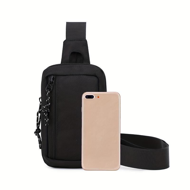 Product Introduction of 1pc Men's Mini Crossbody Bag Phone Bag Multifunctional Diagonal Shoulder Bag For Running Cycling Work Fashion Simple Messenger Bag 15