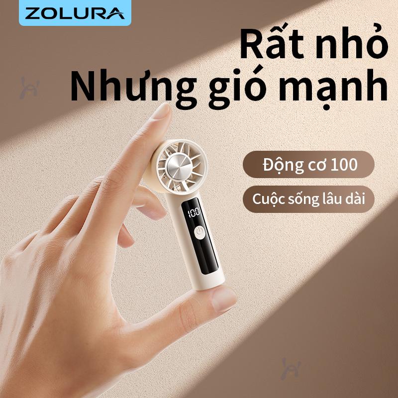Quạt cầm tay siêu nhỏ ZOLURA_Y23 phiên bản mới có thể dễ dàng bỏ vào túi thiết kế nhỏ gọn tiện mang theo điều chỉnh 100 mức độ gió cổng sạc Type-C kèm theo dây đeo.