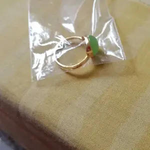 Cincin giok kotak hijau dan putih korean style anti karat