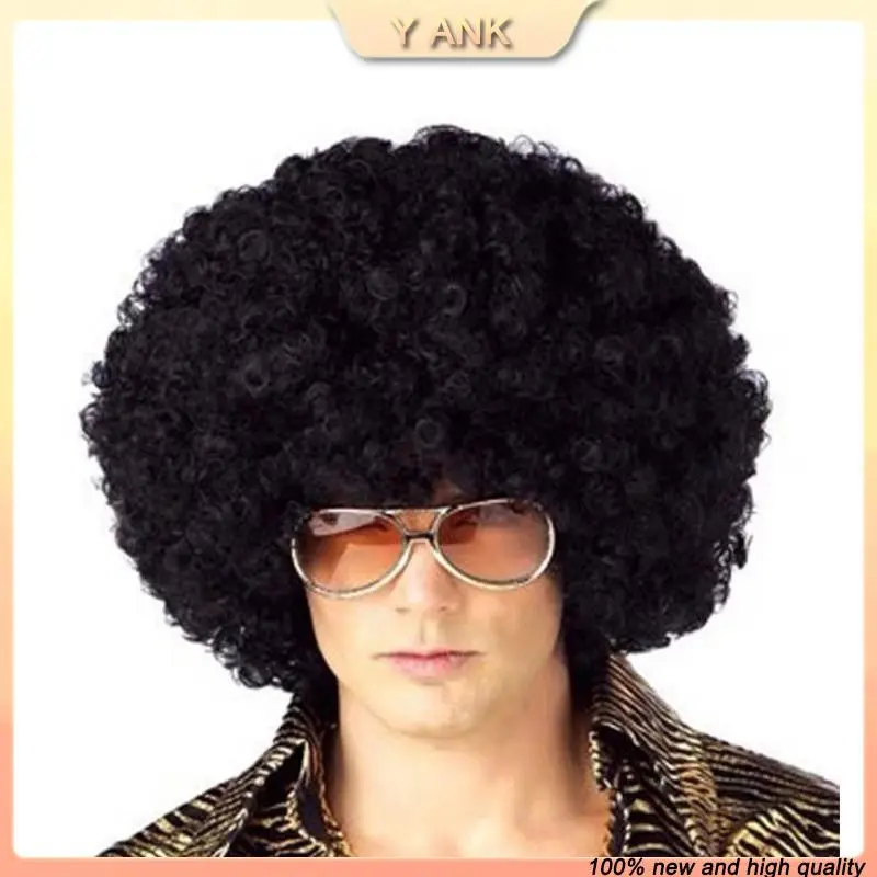 Fashion Curly Afro Wigs Disco Men Women Fancy Dress Headband Wig