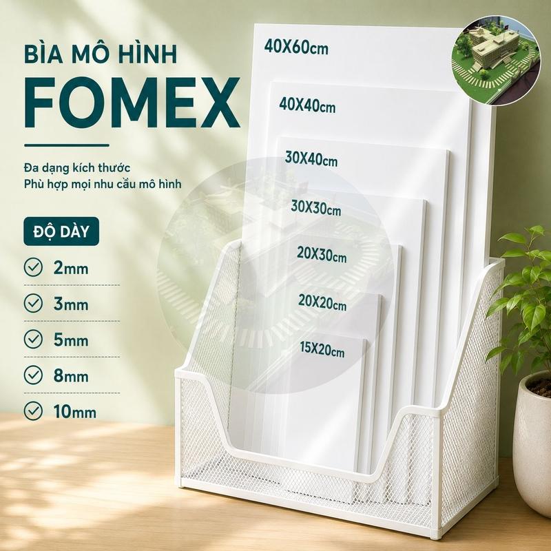 Bìa mô hình Fomex 40x60cm bìa foam loại cứng làm handmade
