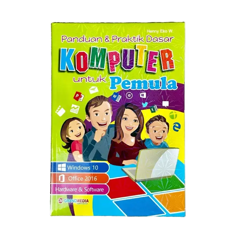 Buku Panduan dan Praktik Dasar Komputer untuk Pemula Lingkar Media 128 Halaman 25 x 17cm CD Full Colour 0