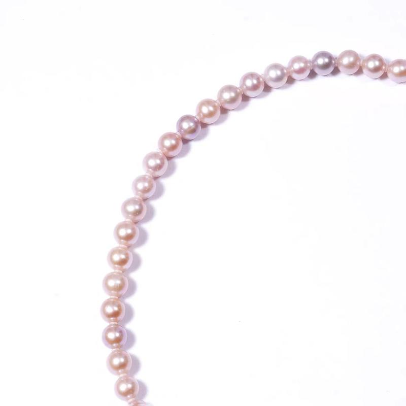 Product Introduction of LU  Natural Freshwater Pearl, Manta Rose Full String Necklace S925 7-7.5 mm  SKU:XL-071 1