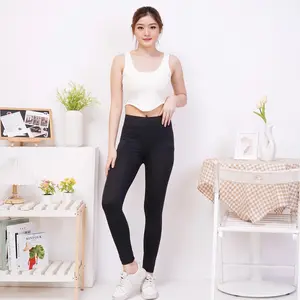 Alina lf Celana Legging Panjang Wanita Dewasa Polos Bahan Spandek Jersey