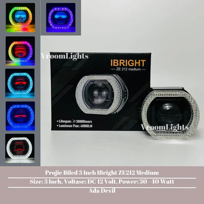 IBRIGHT Tipe ZE212 MEDIUM Projie Biled 3 Inch Akrilik 2 Warna 0