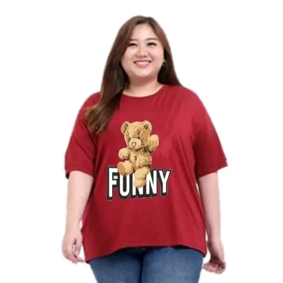 Kaos oversize Paket isi 3 baju Atasan Wanita Tshirt Cewek baju kaos import Hitam 4