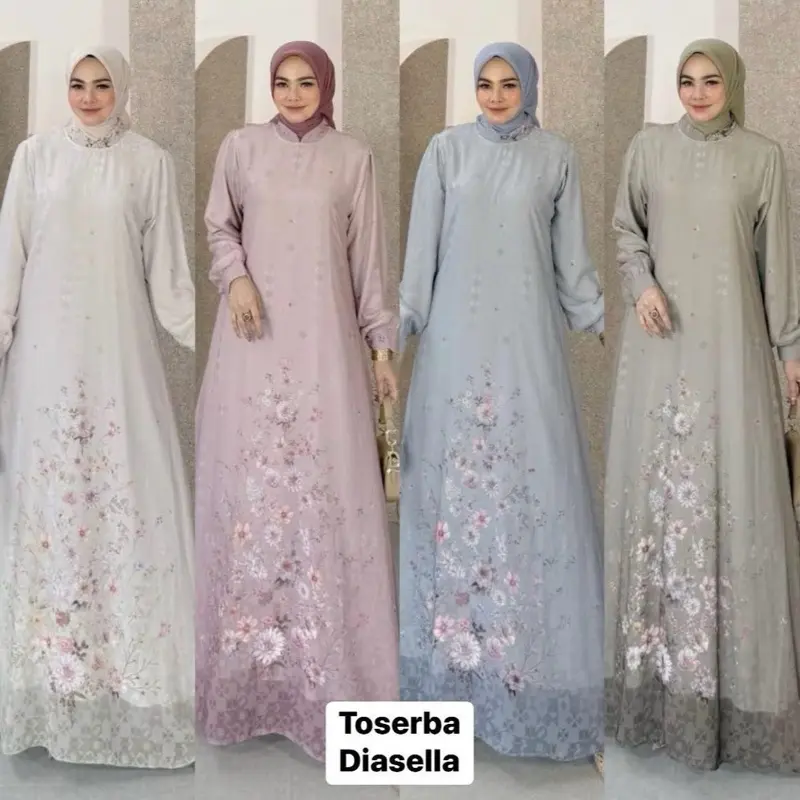 DIASELLA FASHION |KAMALA DRESS ( JUMBO ) | DRESS OOTD | DRESS LEBARAN | DRESS KEKINIAN