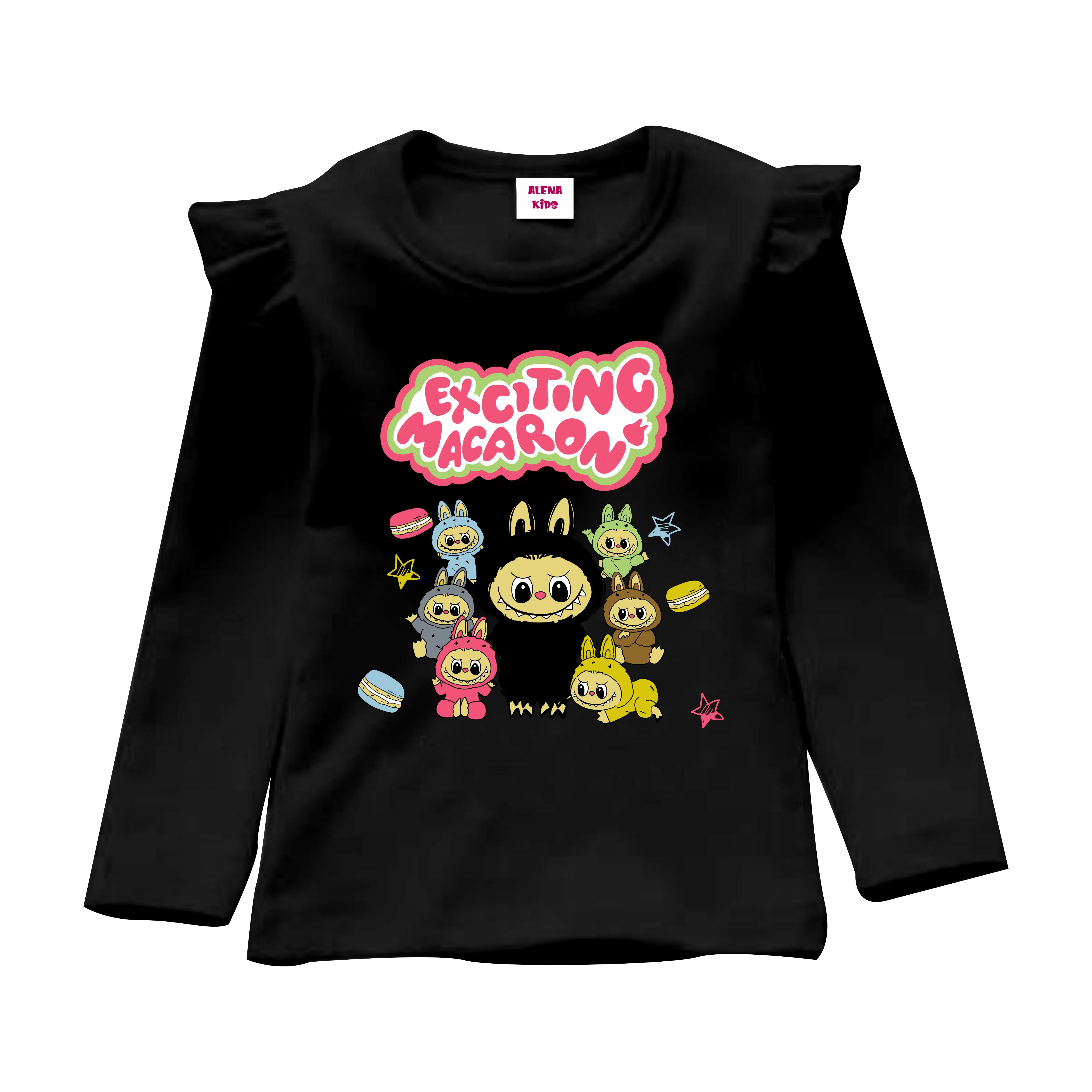 Kaos anak LABUBU lengan Panjang Model Cewek Fashion kaos  labuh