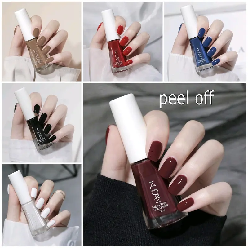 KUDAN Kutek Peel Off nail art 10 ml waterbased encounter glitter, glossy, warna matte, Kuku press nails 2