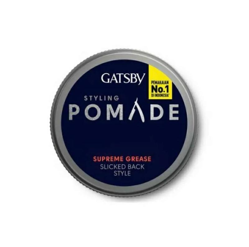 GATSBY Pomade Supreme Grease 30 gr Hairstyling Product Oil-Based untuk ...