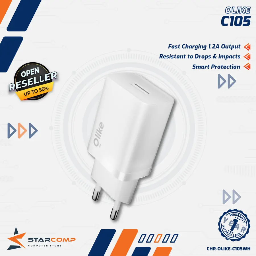 Olike C105 Power Adapter Kepala Charger 6W Smart Protection