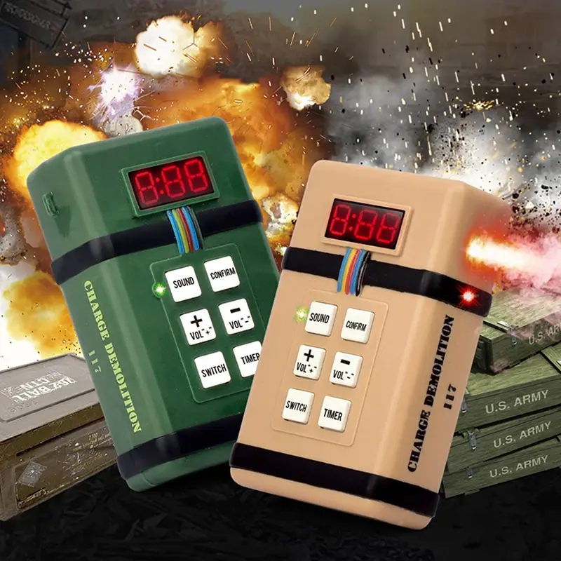 New Tactical Explosive Pack Airsoft Children's Grenade Toy with Light Sound Effects for CS Cosplay Game Boys Best Gift