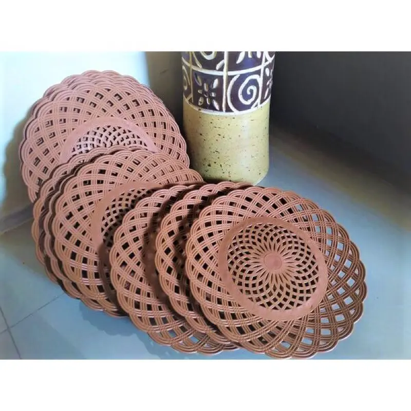 Piring Makan Rotan Plastik (12 pcs) 6