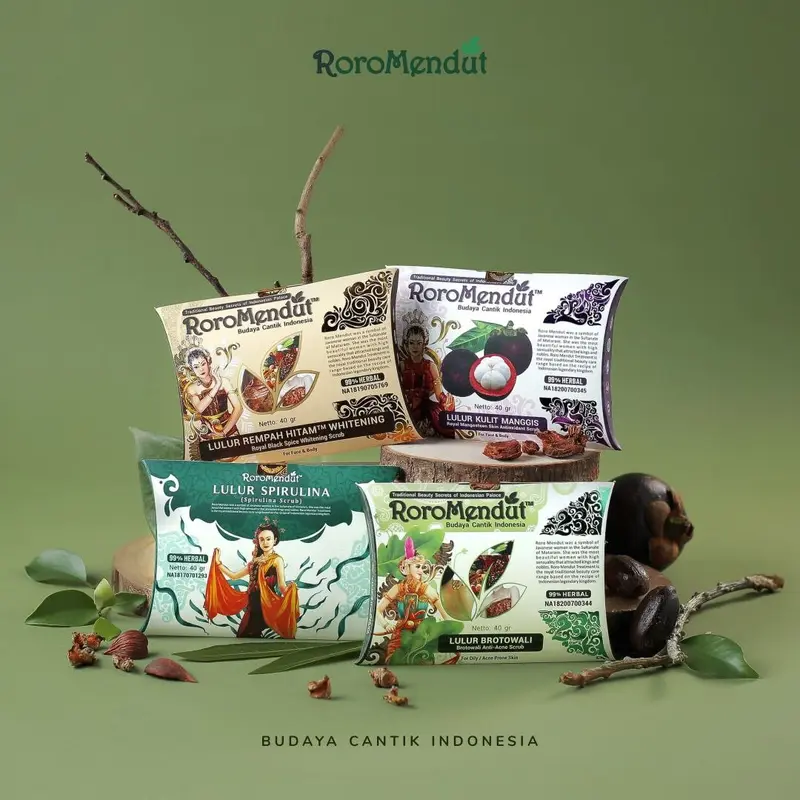 Roro Mendut Lulur Masker Spirulina Untuk Wajah Bruntusan 5