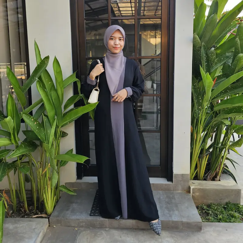 Gamis Keikko Nanako by Nanae Size S-XXL Dress muslim Fashion kondangan bahan Crinkle Cey Star Premium HQ by NANAKO Cantik Formal Wanita Airflow 3