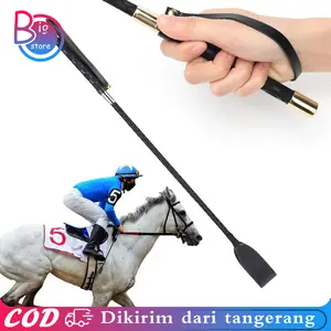 Pecut Kulit 60cm Cambuk Berkuda Pu Leather Horse Whip Training Portable Pecut Kuda Tunggang Non Slip Handle