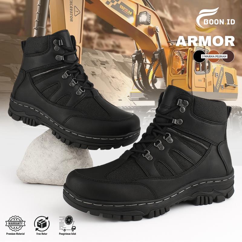 ARMOR Sepatu Safety Boots Pria Proyek High Outdoor Ujung Bes