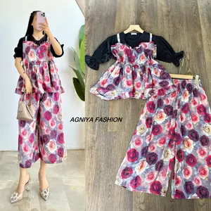 Setcel Princess / Setelan Rayon Wanita / Setelan Agniya
