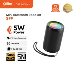 Olike SF9 Mini Speaker Bluetooth 6.0 | HiFi Sound Stereo | LED Light | IPX5 Tahan Air | Bass MAX | 8 Jam Playtime | Garansi 1 Tahun