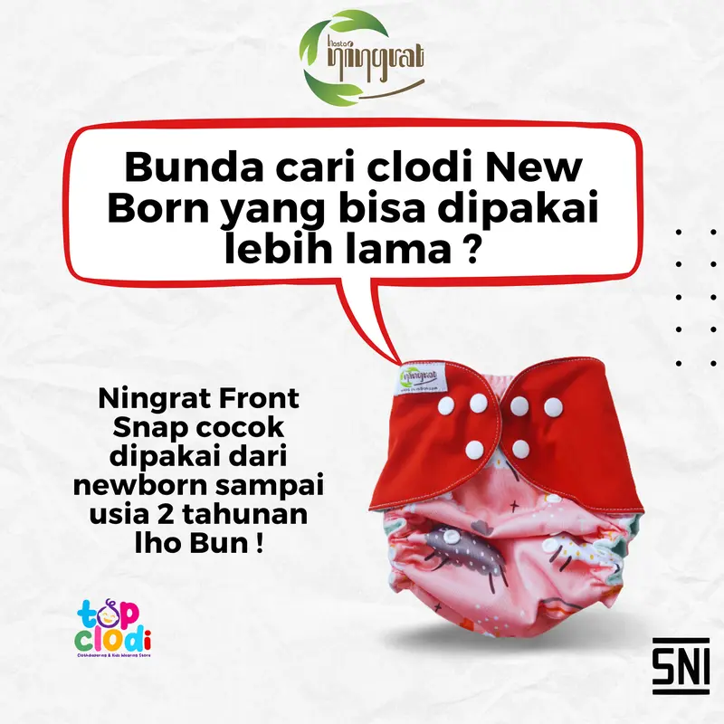Clodi Ningrat Newborn Front Snap Premium SNI 1