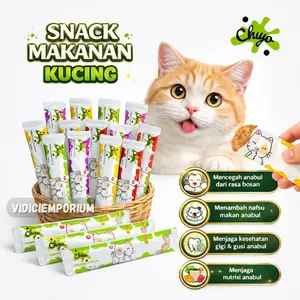CHIYO Snack Kucing Basah Creamy Treat Cemilan Kucing 100% Daging Asli Rasa Salmon, Chicken & Tuna Kaya Protein Sehat & Mengandung Bahan Baik untuk Kesehatan Anabul