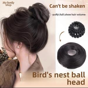 Sanggul Rambut Palsu, Alat Rambut Boleh Laras, Penambah Rambut Realistik, Rambut Palsu, Gaya Sarang Burung