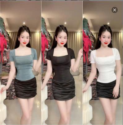 (Z96) Áo thiết kế cổ cách điệu form tôn dáng áo kiểu nữ sang chảnh áo thun kiểu nữ đi tiệc đi làm đi chơi đều đẹp by Thương Lê Z96