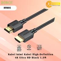 Gambar Robot RFH015 HDMI Kabel High-Definition 4K Ultra HD Black 1.5M dari Reformasi Computer Kota Administrasi Jakarta Barat 1 Tokopedia