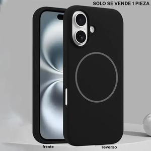 Funda magnética de silicona líquida para teléfono, funda protectora para teléfono a prueba de golpes, accesorio para teléfono compatible con iPhone 16 Pro Max 15 14 Plus 13 12 Pro Max, carcasa