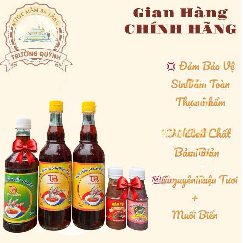 Sét Mắm tặng tết Tặng 500ml mắm nấu 2 năm . + tặng tôm tép 100gr. . 1 lít nước mắm ủ 4 năm . Mắm cốt cá cơm truyền thống Ba Làng.