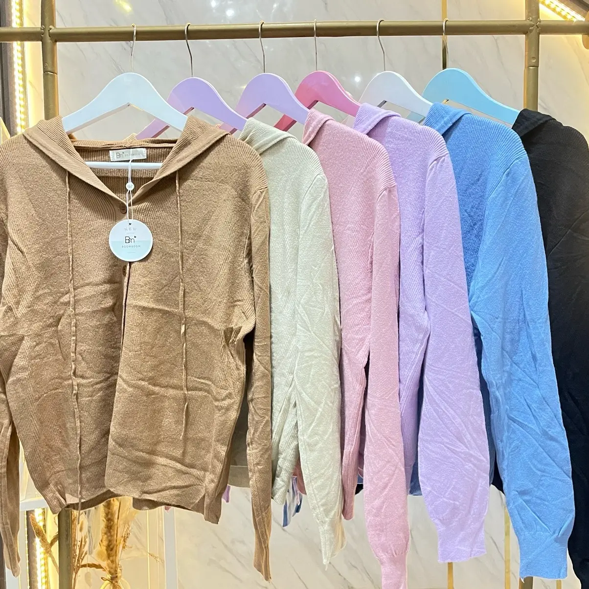 Cardigan Knit Hoodie BoomBoom BKK Cardigan Hoodie Knit BKK