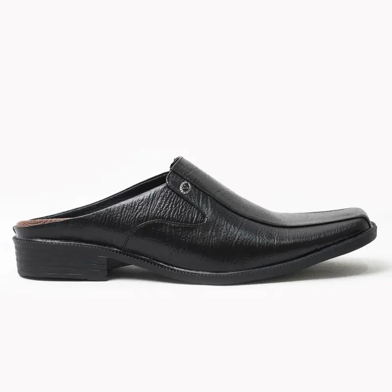 Sepatu Slop Bustong Kulit Sapi Asli Original Velko Shoes Pria Sendal sepatu sandal kulit asli 2
