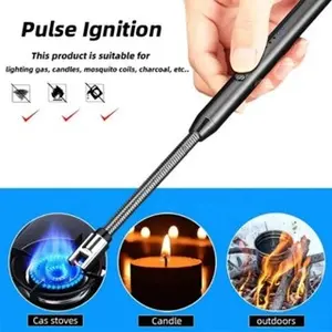 Pemantik kompor elektrik pemantik listrik USB rechargeable korek kompor elektrik USB korek api listrik pulse lighter USB Pematik Api Kompor Gas Torch Portable Pematik Api Kompor Gas