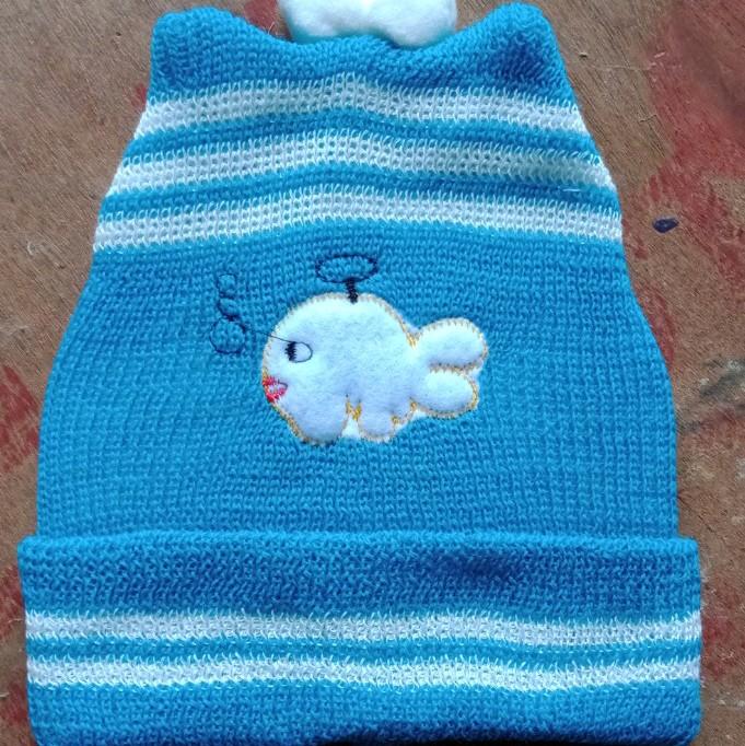 Topi Rajut Bayi New Born 0-4 Bulan / Topi Rajut  Pelindung Kepala Bayi 9