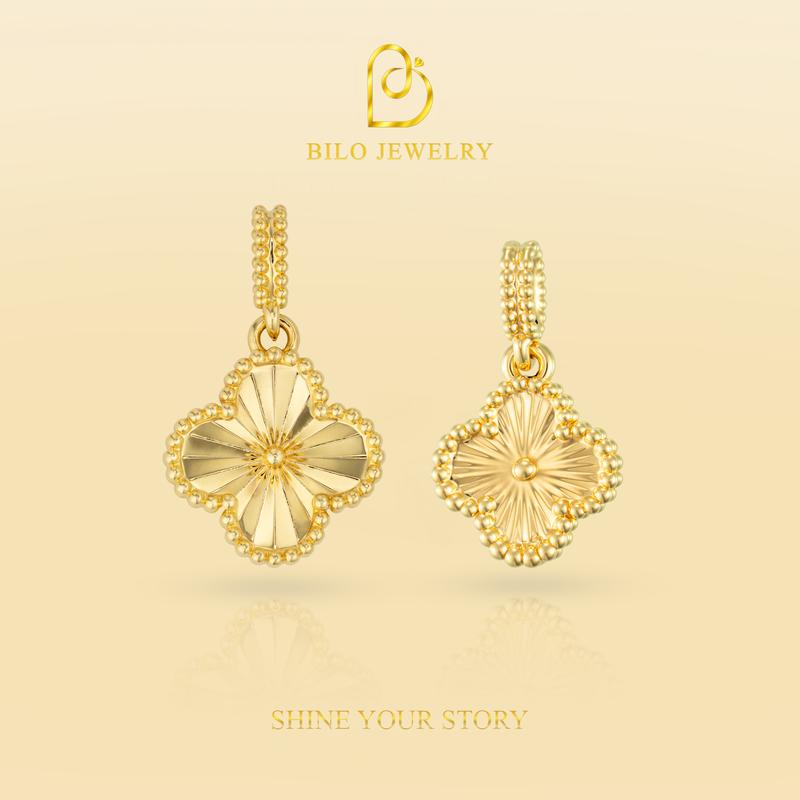 Phụ kiện mặt dây chuyền cỏ rỗng 3D Bilo Jewelry • Phụ kiện thời trang