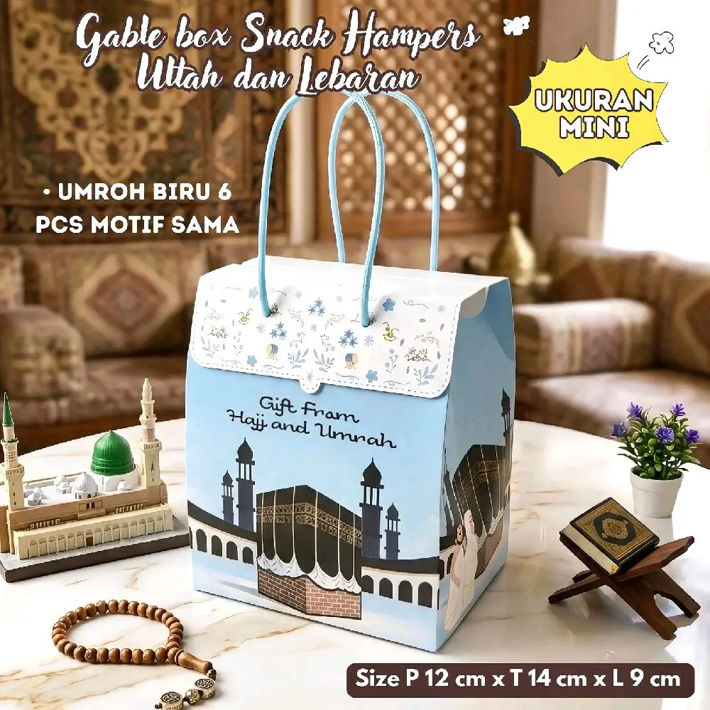 BOX MINI UMROH BIRU ISI 6Pcs
