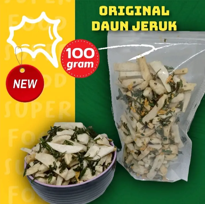 basreng original daun jeruk kemasan 50 gr snack murah