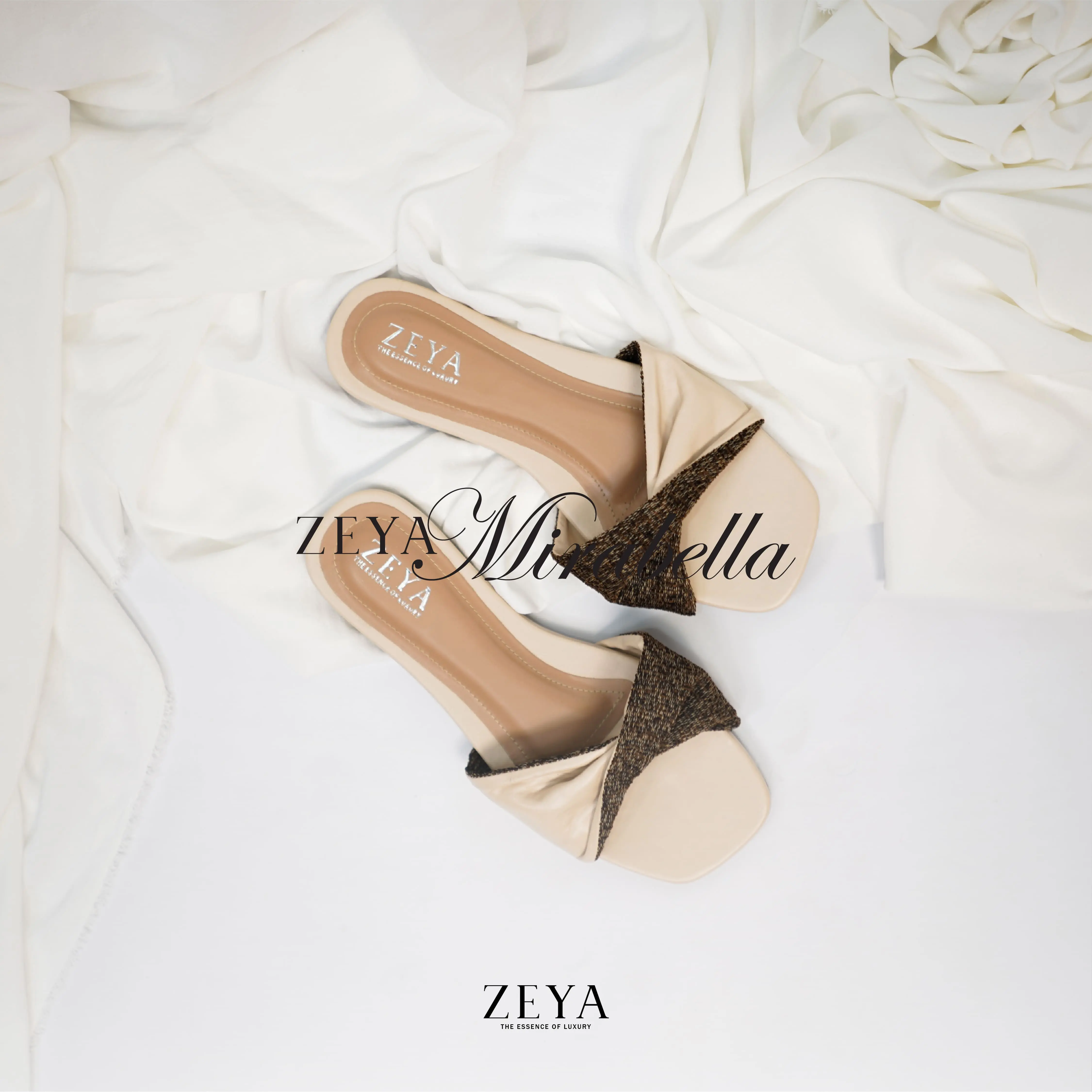 ZEYA Mirabella | Flat Sandal Wanita Sandal Teplek Wanita Kekinian Nyaman dan empuk Sendal